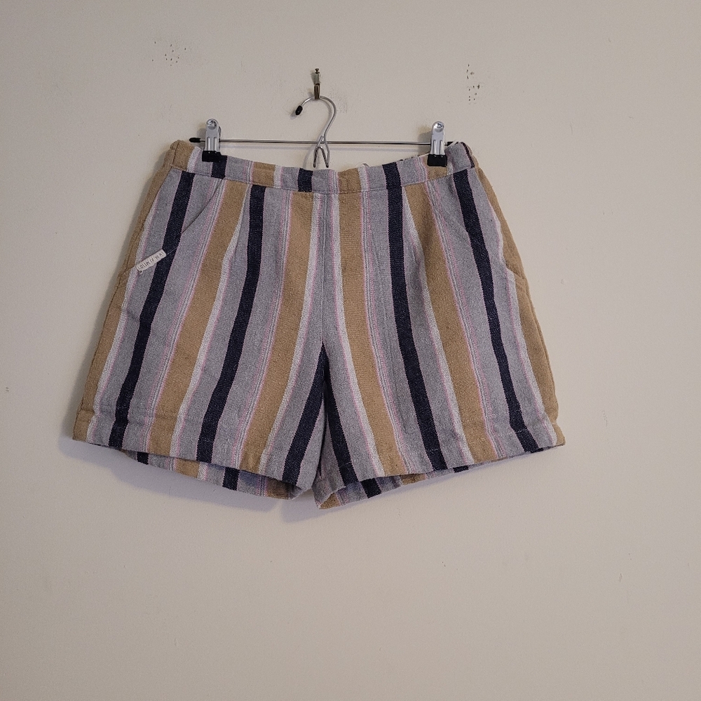 Color of Heat Striped Shorts Handmade